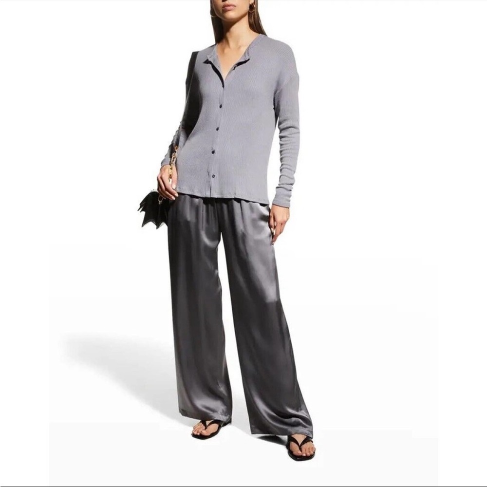 Sablyn gray silk wide leg pants. Excellent condition brand new.